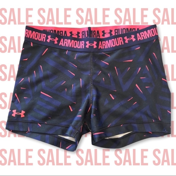 Under Armour Pants - Under Armour Women's UA Team Shorty 3" Shorts Black, Purple and Pink